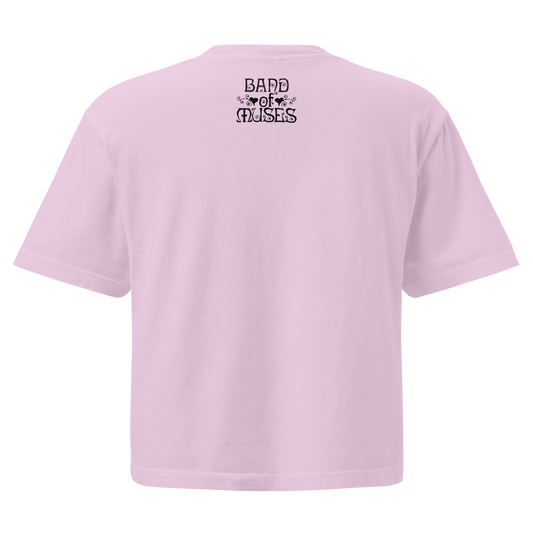Band of Muses - In The Air Box Tee in pink featuring the Band of Muses logo on the back